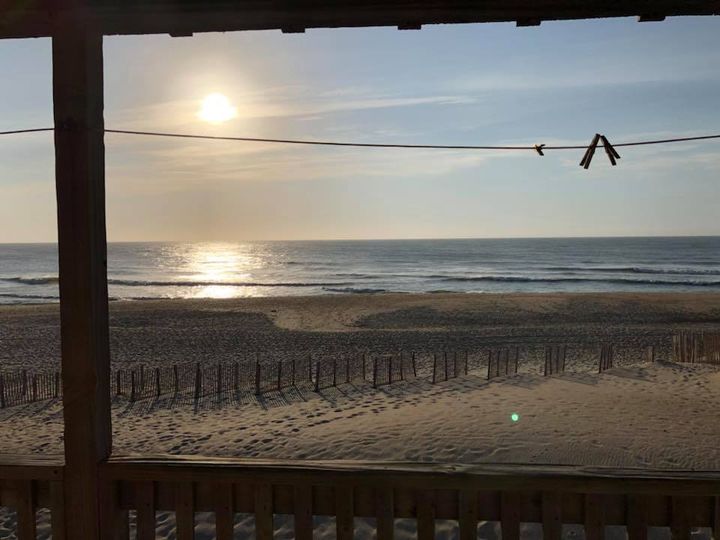 Photo taken from the porch of a beachfront model in Cape Hatteras, NC