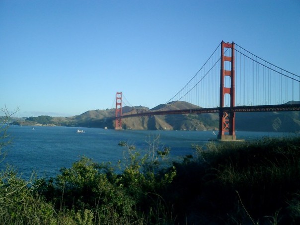 Photo taken of the Golden Gate Bridge from Crissy Field